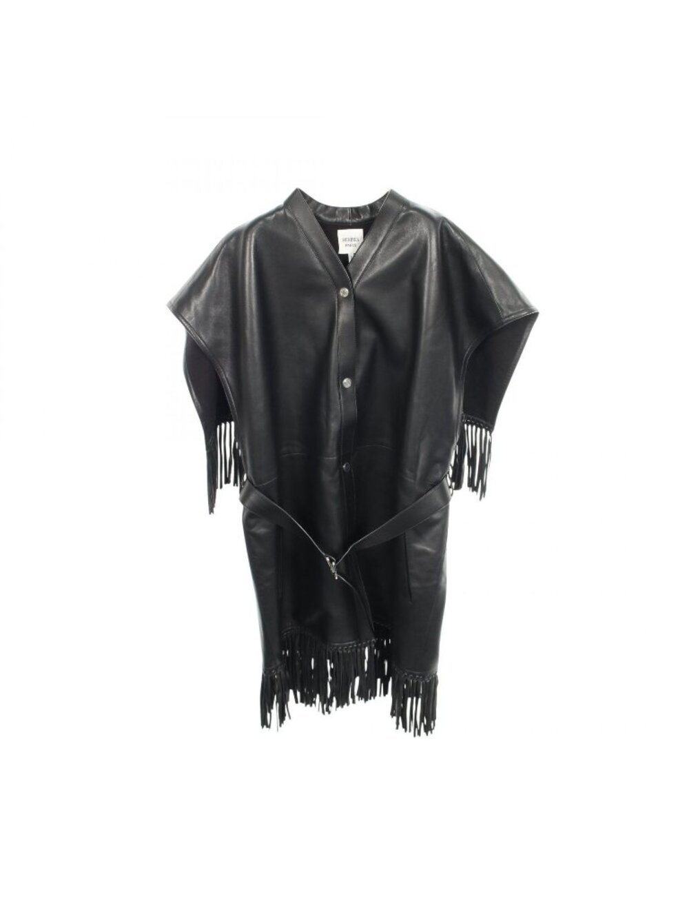 Hermes Vest Sellier Buttons Fringe Lambskin